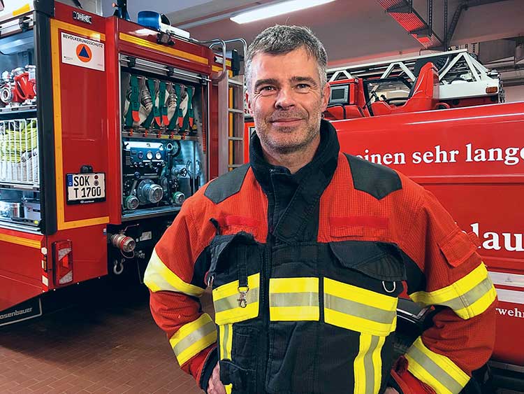Interviewpartner Ronny Hofmann, Stadtbrandmeister in Schleiz/Thüringen 
