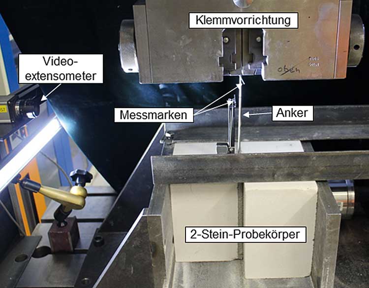 Abbildung zum Fachartikel »Tragfähigkeit von Drahtankern in gelochten Mauersteinen«
