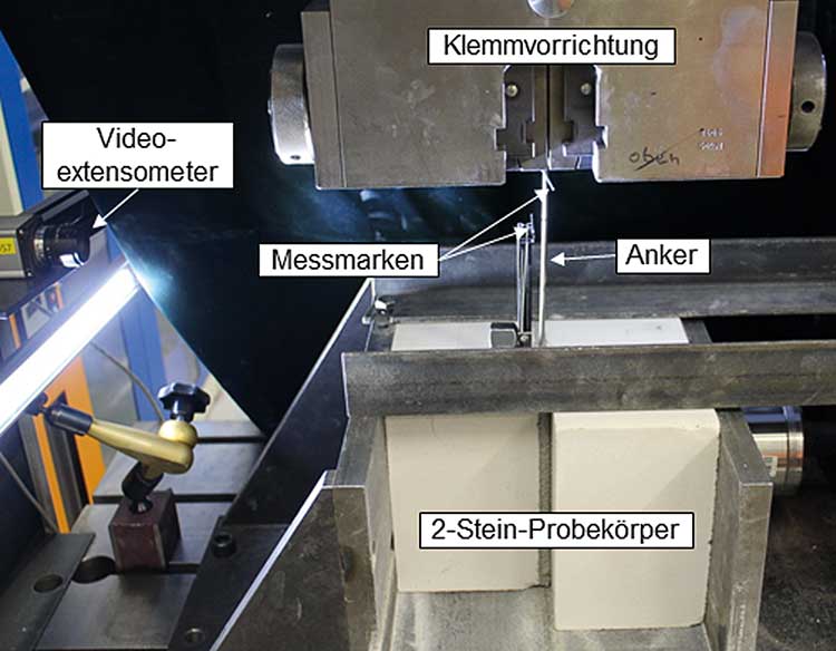 Abbildung zum Fachartikel »Tragfähigkeit von Drahtankern in gelochten Mauersteinen« 