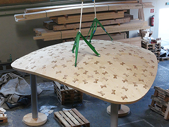Holz-Forschungscampus der TU Kaiserslautern: Pavillon mit zwölf Metern Spannweite wird feierlich eingeweiht