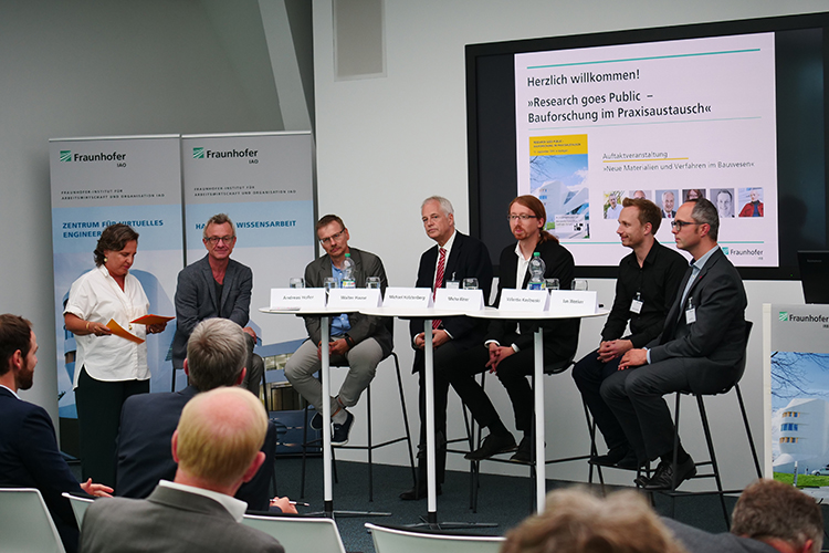 Schnappschuss von der Auftaktveranstaltung zur Internationalen Bauausstellung 2027 am Fraunhofer IRB in Stuttgart 