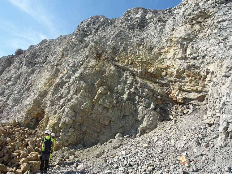 Aufschluss der untersuchten Muschelkalk-Formation im Tagebau Rüdersdorf bei Berlin Christian Wenzlaff