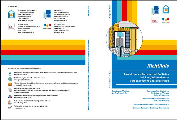 Cover der Richtlinie »Anschlüsse an Fenster und Rollläden bei Putz, Wärmedämm-Verbundsystem und Trockenbau« 