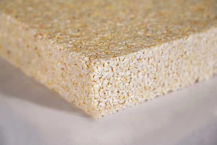 Dämmplatte aus Popcorn 