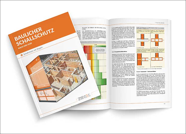 Fachbroschüre »Baulicher Schallschutz nach DIN 4109 – Schallschutz mit Ziegeln« 