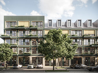 Urbaner Holzbau: Farbige Fassaden steigern Akzeptanz