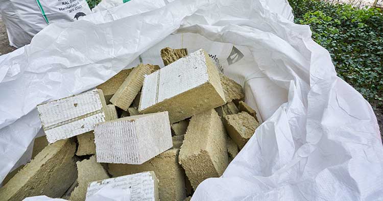 Steinwolleverschnitt professionell recyceln 