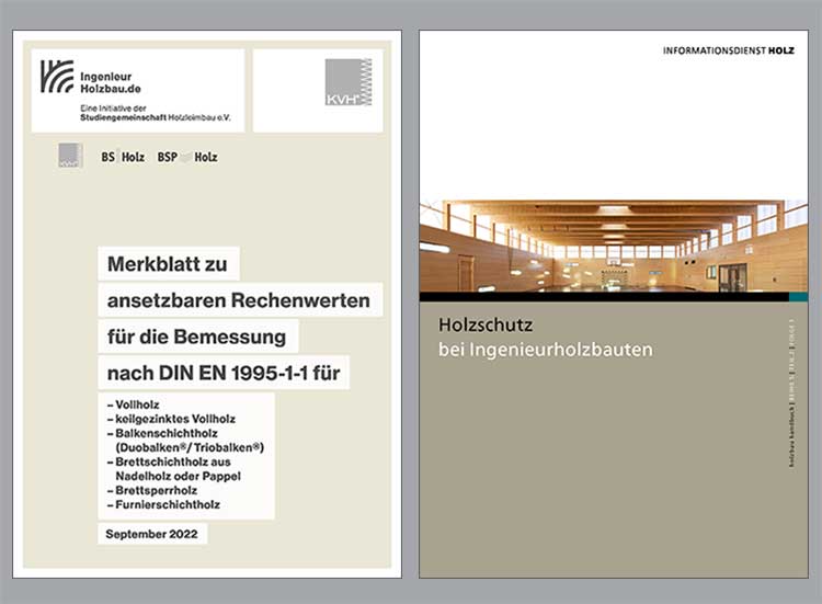 Zwei Ingenieurholzbau-Schriften der Studiengemeinschaft Holzleimbau zum Download 