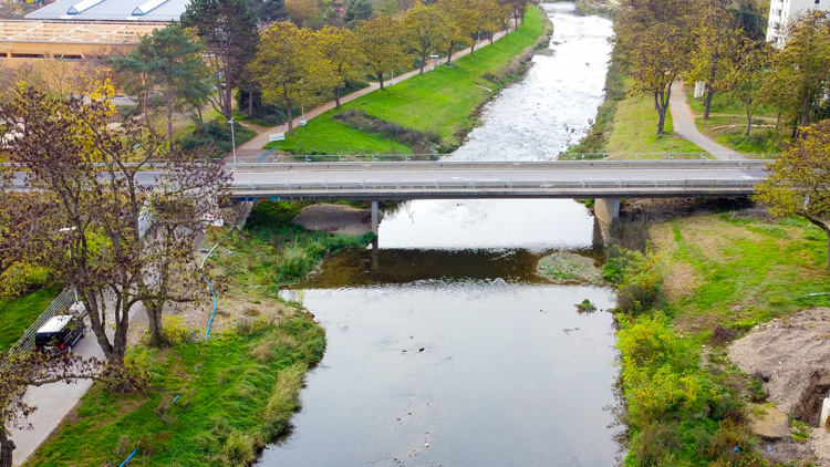 Die Brücke der L83 über die Ahr (Luftbild)