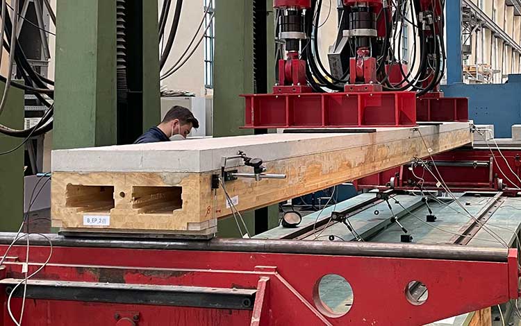 Neue Technologie für Decken aus Holz-Beton-Verbund entwickelt