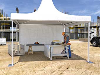 BG BAU fördert Schutz vor Hitze bei der Arbeit am Bau