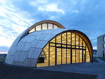 Robotisch gefertigter Holzbau als Modell für ressourceneffizientes Bauen