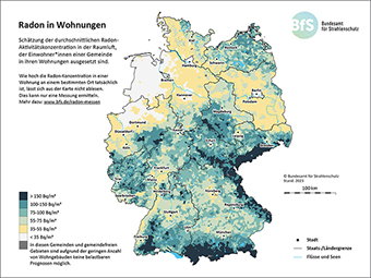Neue Karte zeigt Radon-Situation in Wohnungen