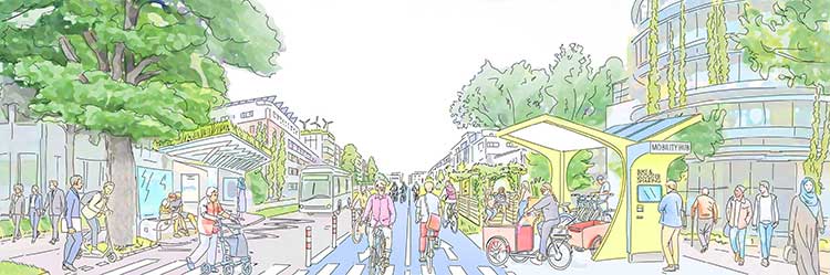 Grafik zum Projekt »Grüne Stadt der Zukunft« 