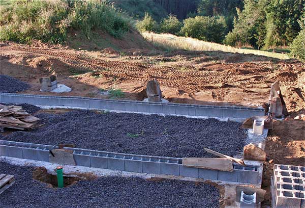 Streifenfundament, Detailansicht