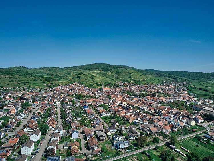 Luftbild der Gemeinde Ihringen Johannes Meger Photography