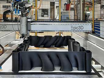 Der granulatbasierte 3-D-Druck erobert den Fassadenbau