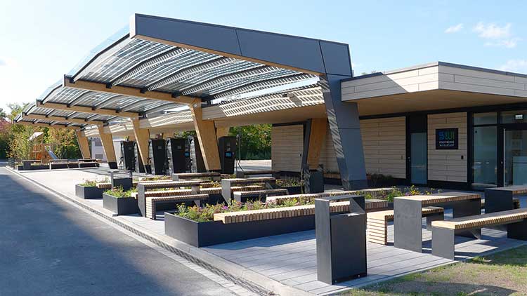 Der SWI-Schnellladepark am incampus