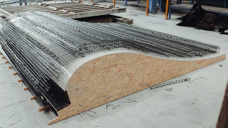 Bild der Surfwelle im Bauzustand