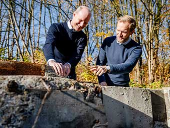 Neuer und verlängerter SFB: alte Betonteile für neue Gebäude nutzen