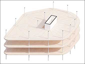 Neuer Deckentyp aus Holz macht Betondecken Konkurrenz