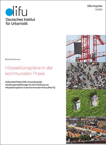 Cover der Publikation »Hitzeaktionspläne in der kommunalen Praxis« 