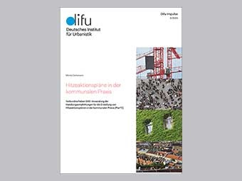 Cover der Publikation »Hitzeaktionspläne in der kommunalen Praxis« 